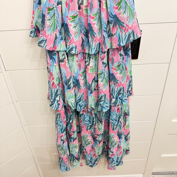 Saylor Tropical Tiered Maxi Dress Floral Resort Beach XS 36009 - Picture 8 of 14